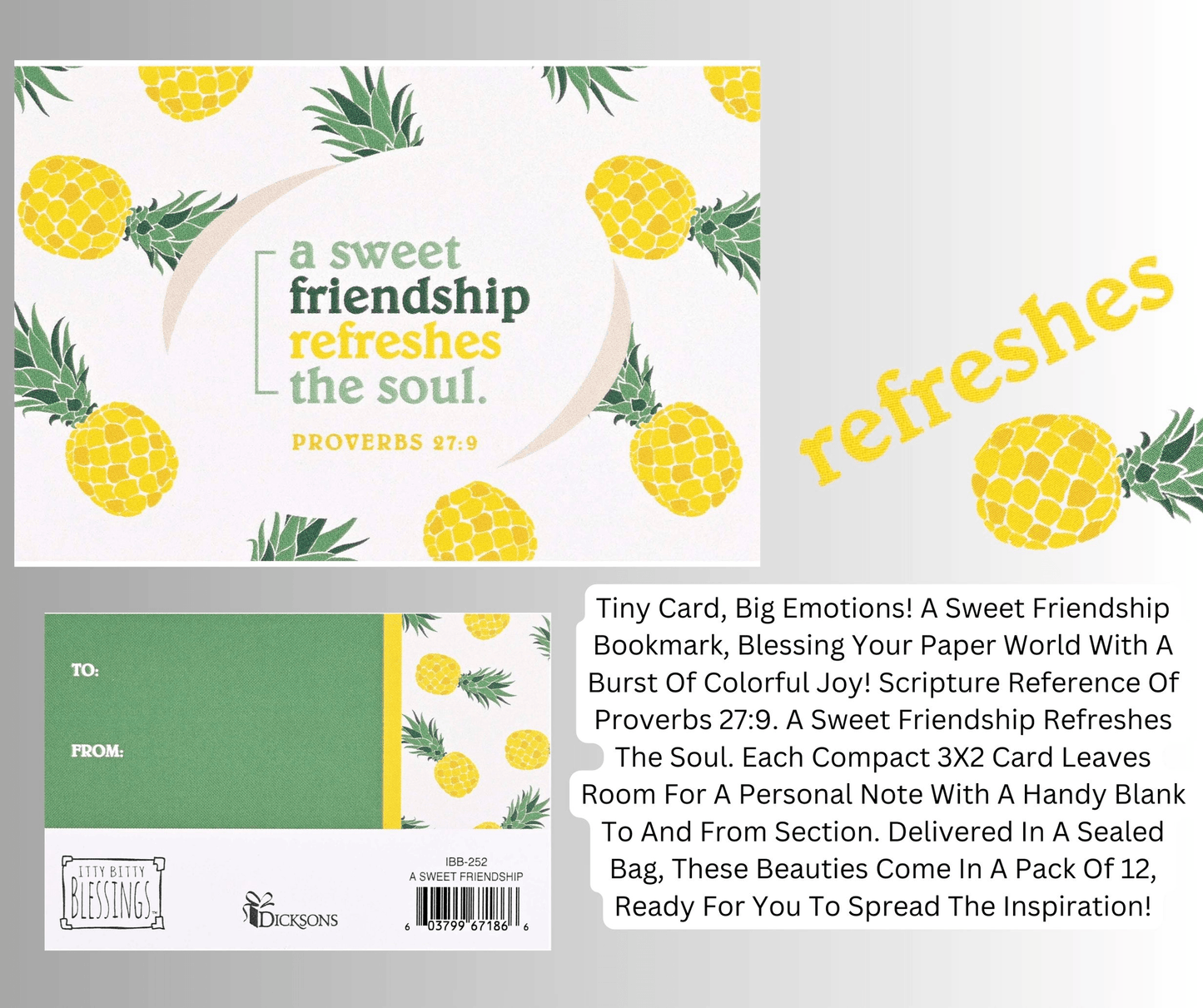 Itty Bitty Friendship Blessing Cards - Pack Of 12