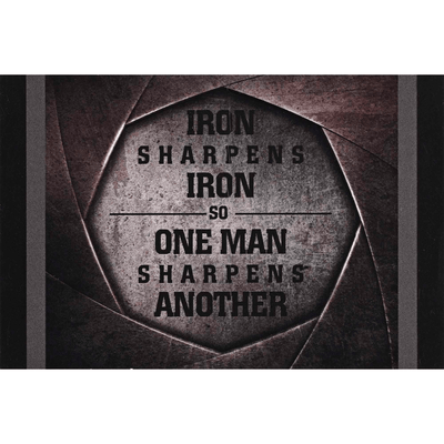 Itty Bitty Iron Sharpens Iron Inspirational Cards - Pack Of 12