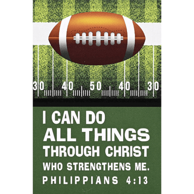 Itty Bitty Football Inspiration Cards - Philippians 4:13