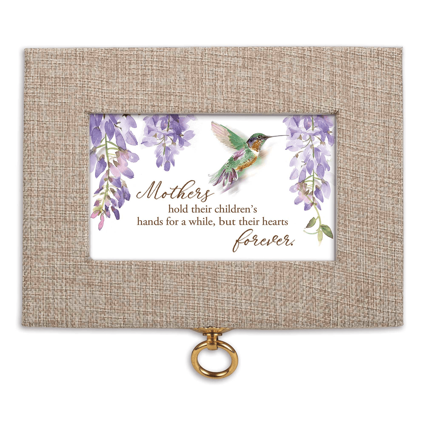 Mothers Hold Their Children's Hands Music Box With Hummingbird Art