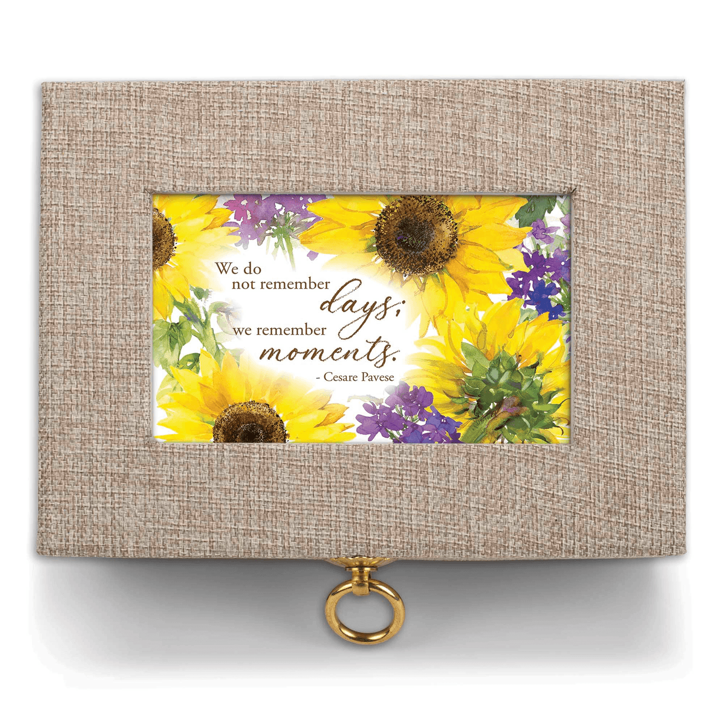 Linen Beige Keepsake Box With Greeting Cards And Inspirational Art