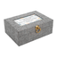 Gray Linen Music Box With Jewelry Insert - Seize The Moments Of Happiness