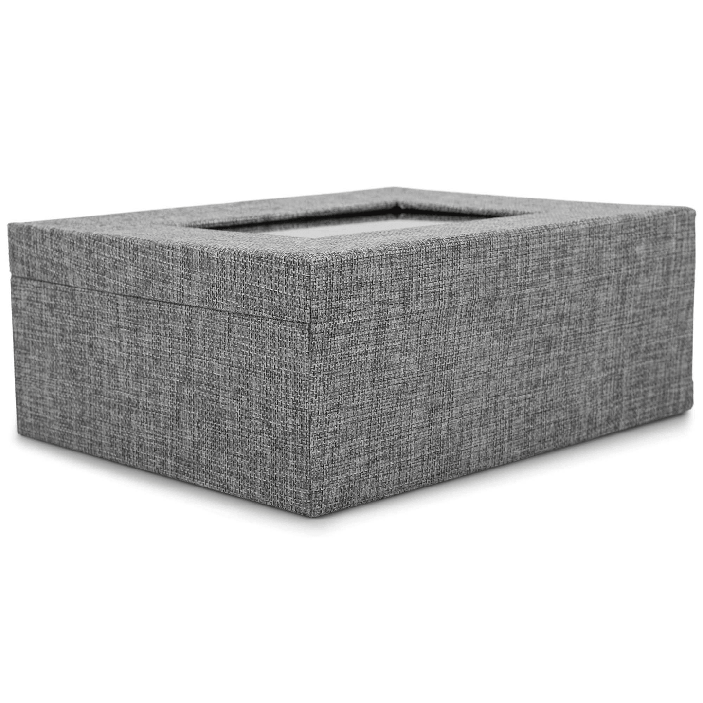 Adventure Awaits Grey Linen Music Box With Jewellery Insert