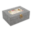Linen Gray Keepsake Box With Oscar Wilde Quote & Assorted Cards