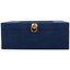 Navy Linen Music Box With Inspirational Art And Jewelry Insert