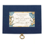 Navy Linen Music Box With Jewelry Insert - What If I Fall?