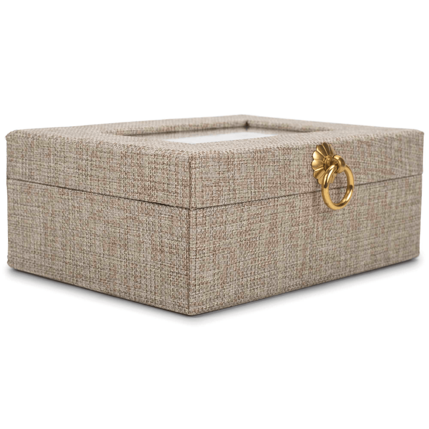 Elegant Linen Music Box With Jewelry Insert – Thankful Grateful Blessed Design