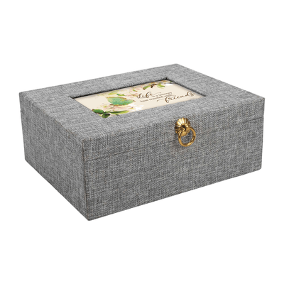 Life Is A Journey Music Box With Floral Art And Jewelry Insert