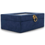 Navy Linen Music Box With Inspirational Art And Jewelry Insert