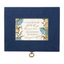 Navy Linen Music Box With Floral Art And Jewelry Insert
