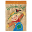 Welcome Fall Scarecrow Double Applique Flag 29X42 Inches