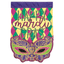 Mardi Gras Double Applique Flag - 29X42 Inches