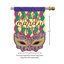 Mardi Gras Double Applique Flag - 29X42 Inches