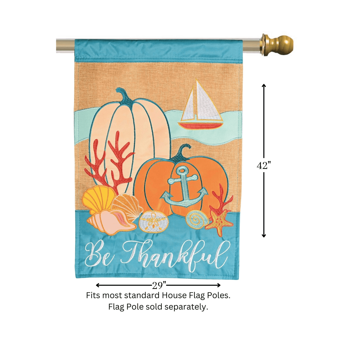 Flag Coastal Be Thankful 29x42