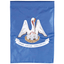 Louisiana State Double Applique Polyester Flag 29X42 Inches