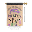 Double Applique Flag - Throw Me Something Mister 29X42 Inches