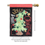 Holly Jolly Christmas Double Applique Flag - 29X42 Inches