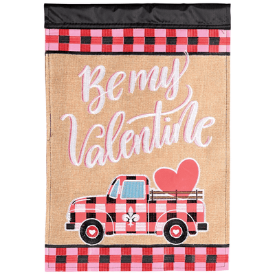 Be My Valentine Garden Flag - Double Applique 13X18 Inch