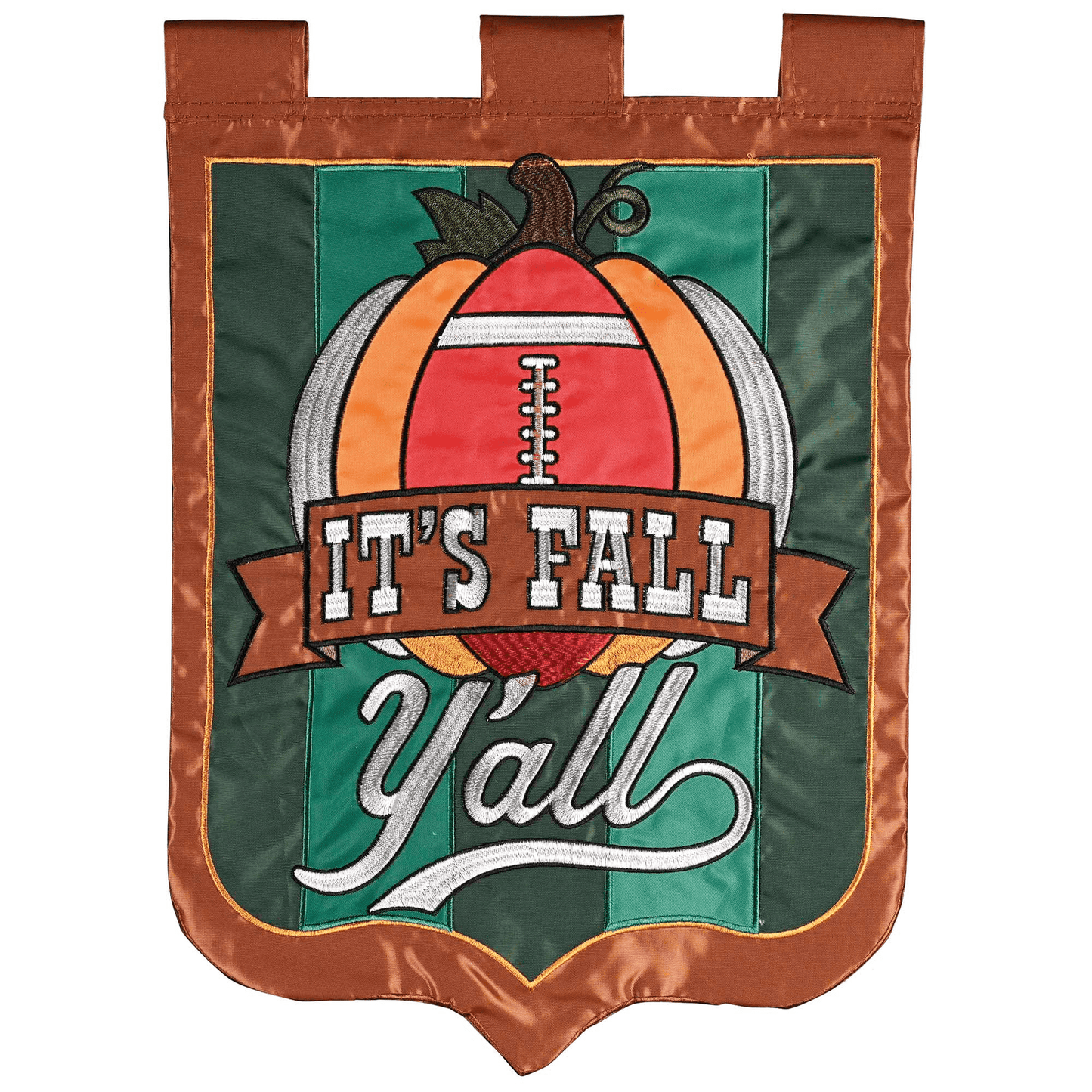 Fall Football Double Appliqué Garden Flag 13X18 Inches