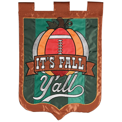 Fall Football Double Appliqué Garden Flag 13X18 Inches