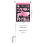 Premium Double Appliqué Pink Watch Football Garden Flag 13X18 Inches