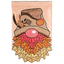 Fall Leaves Gnome Double Applique Garden Flag 13X18 Inches