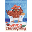 Thanksgiving Beach Turkey Double Applique Garden Flag