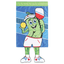 Whimsical Crazy Leg Pickleball Garden Flag