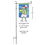 Whimsical Crazy Leg Pickleball Garden Flag