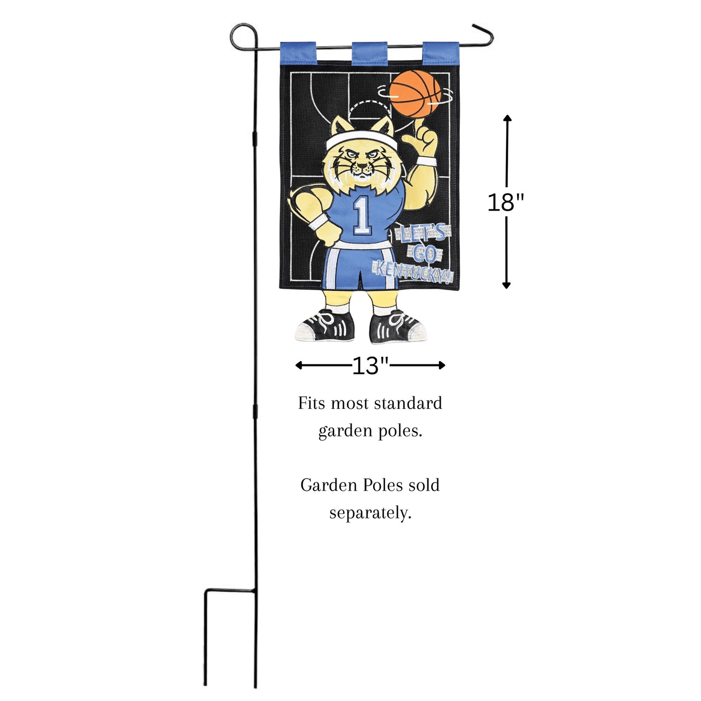 Whimsical Crazy Leg Cat Garden Flag