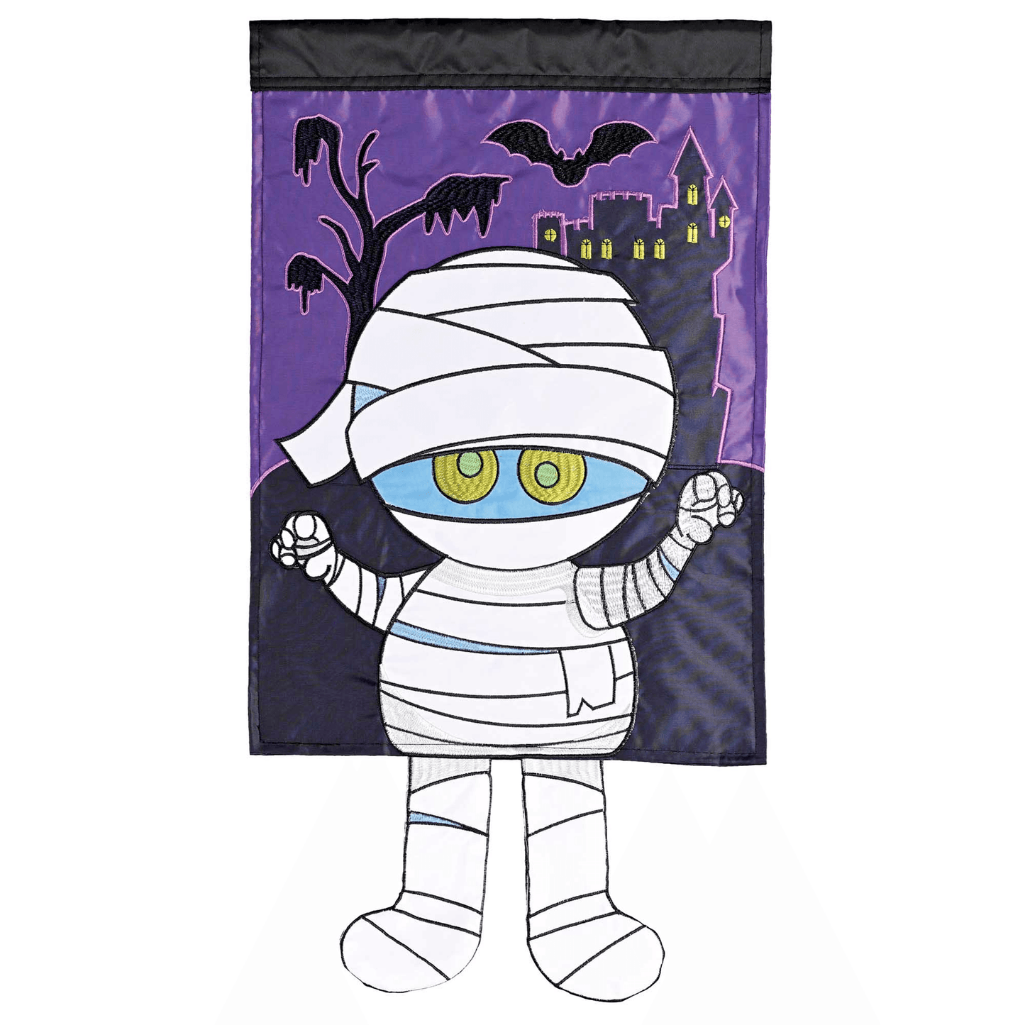 Whimsical Mummy Garden Flag With Dangle Legs - 13X18 Inches