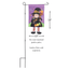 Whimsical Black Cat Boo Garden Flag With Dangle Legs