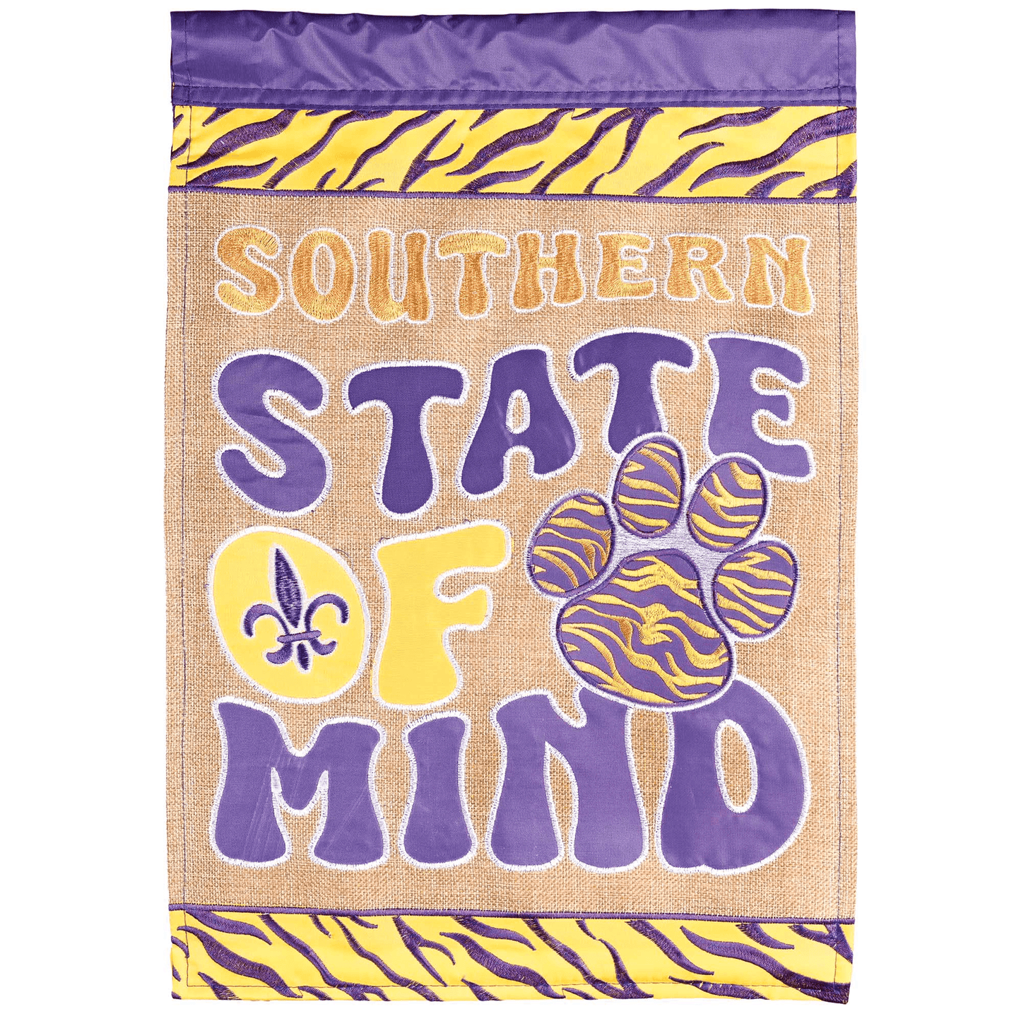 Southern State Of Mind Double Applique Garden Flag 13X18 Inches