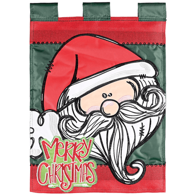 Merry Christmas Double Applique Garden Flag 13X18 Inches