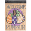 Welcome Pumpkin Double Applique Garden Flag 13X18