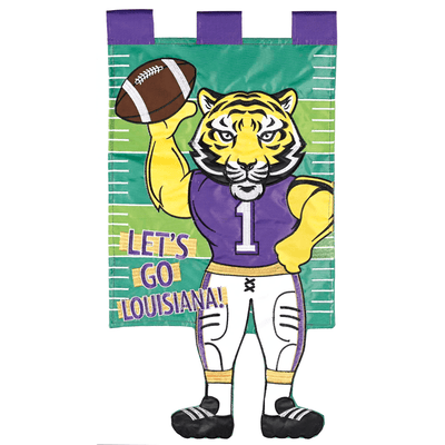 Whimsical Crazy Leg Tiger Garden Flag For Easter Decor