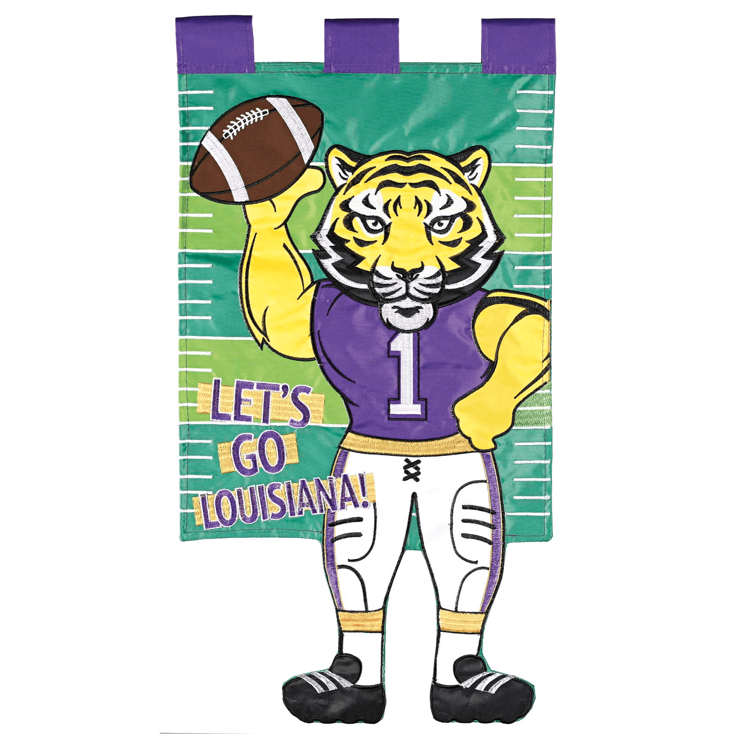 Whimsical Crazy Leg Tiger Garden Flag For Easter Decor