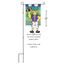 Whimsical Crazy Leg Tiger Garden Flag For Easter Decor