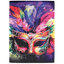 Mardi Gras Flag - Large 30X44 Inch Stained Glass Design