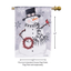 Snowman Flag With Berry Wreath – 30X44 Inch Heavy-Duty Design