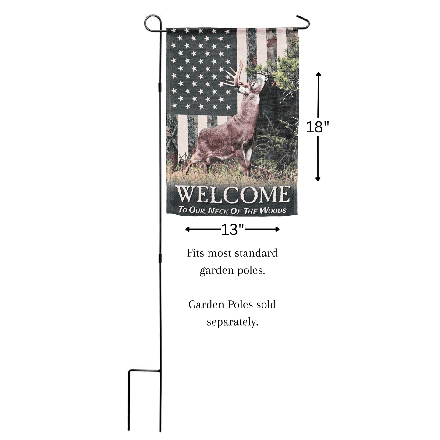 Flag Deer Camo Garden Flag 13X18 Inches