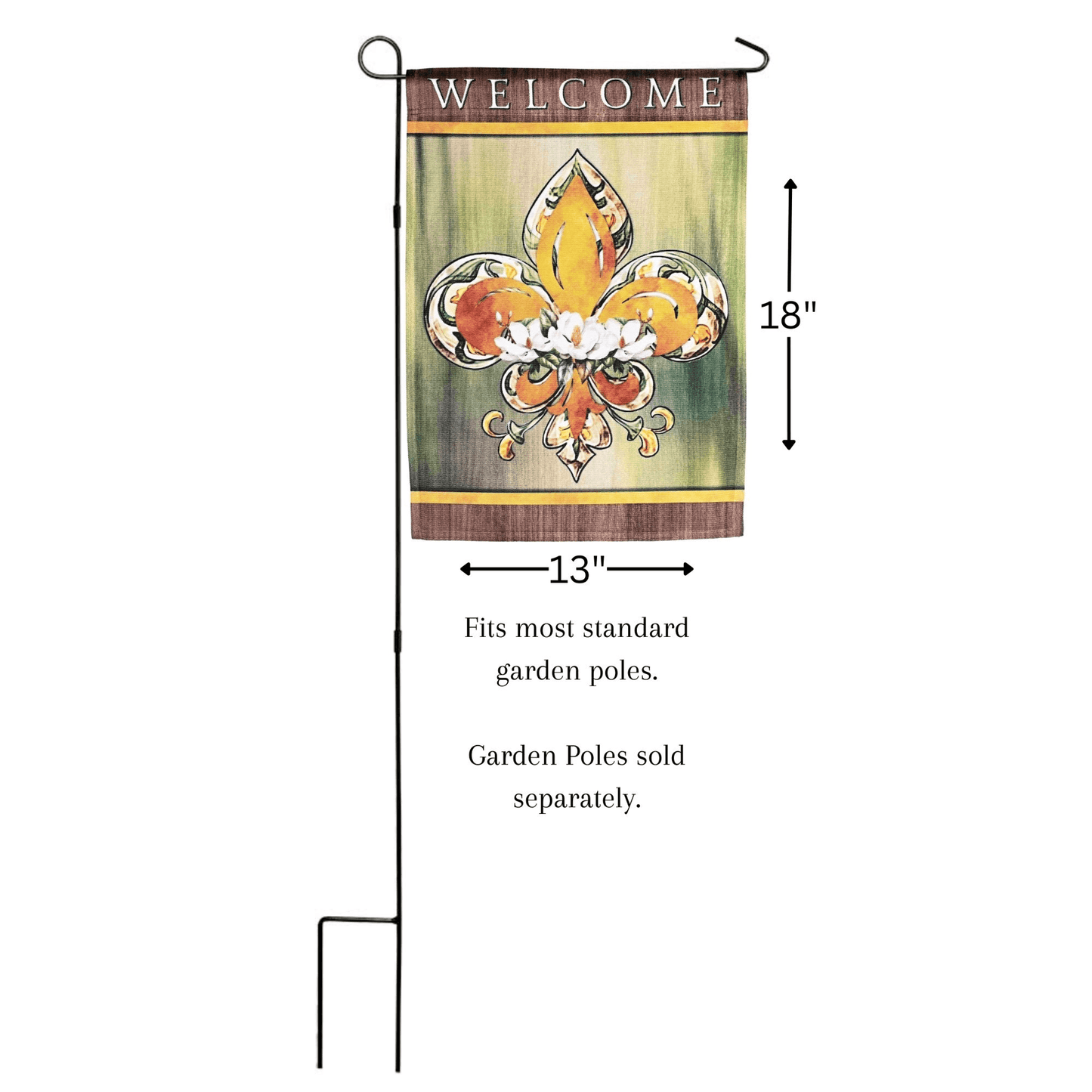Elegant Fleur De Lis Garden Flag - 13X18 Inch