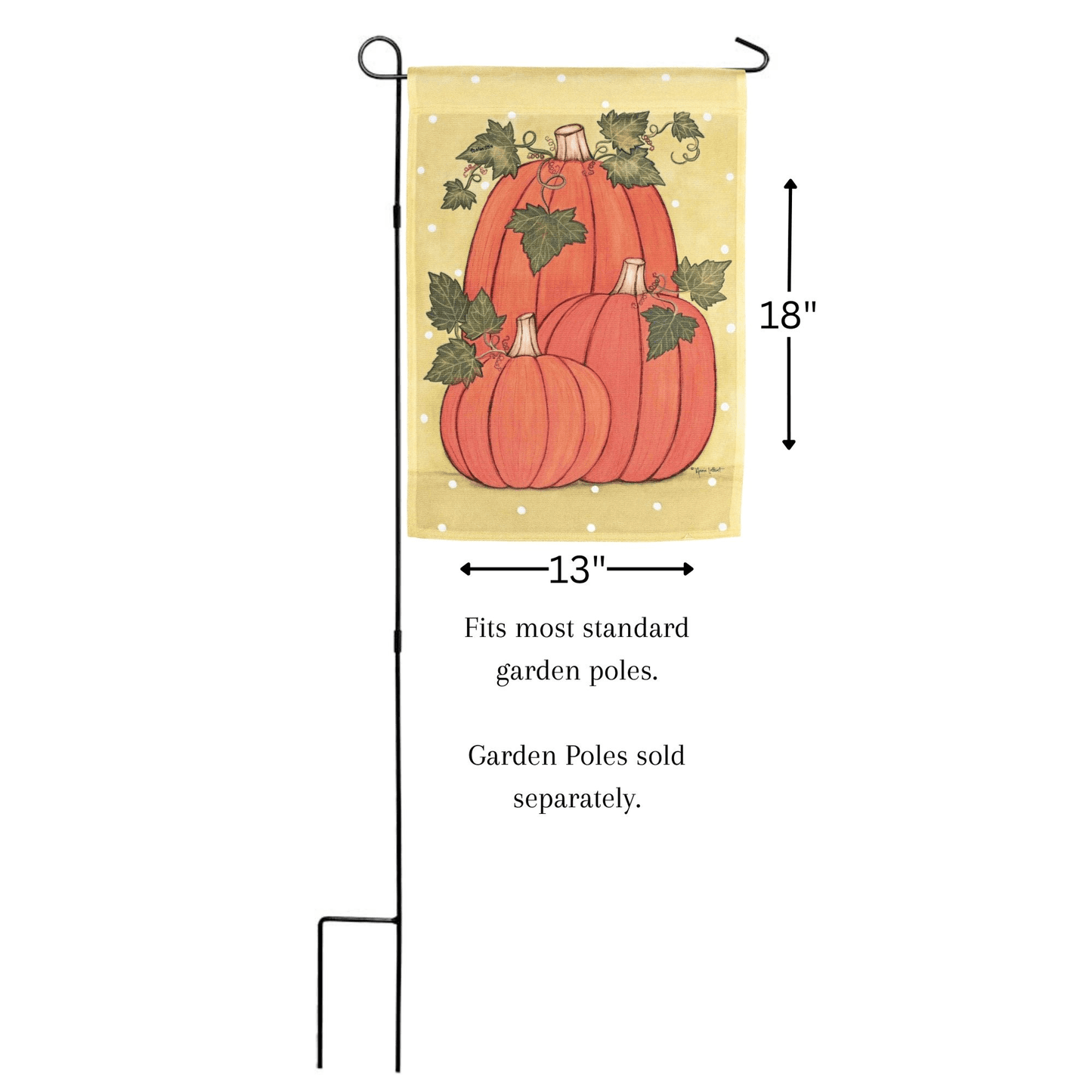 Happy Pumpkins Garden Flag 13X18 Inches