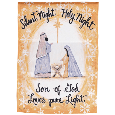Holy Family Loves Pure Light Garden Flag - 13X18 Inches