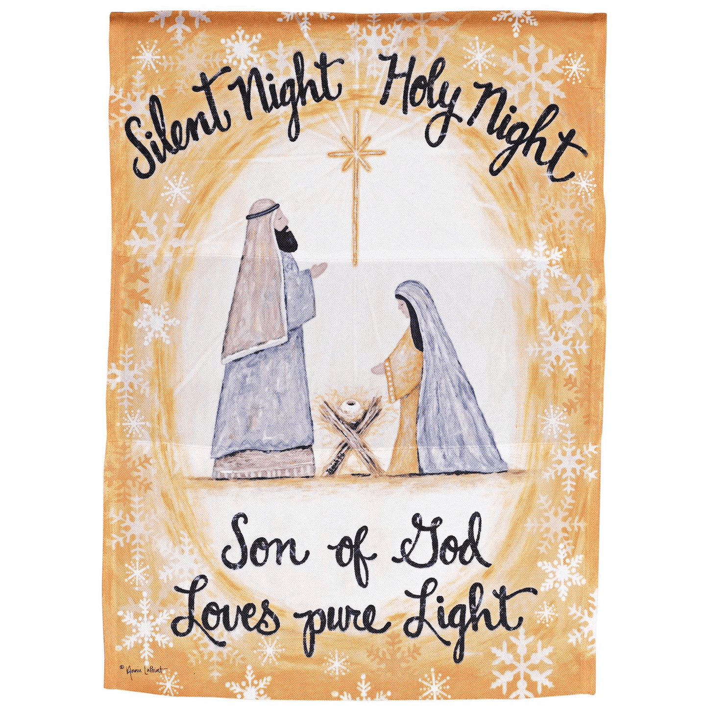Holy Family Loves Pure Light Garden Flag - 13X18 Inches