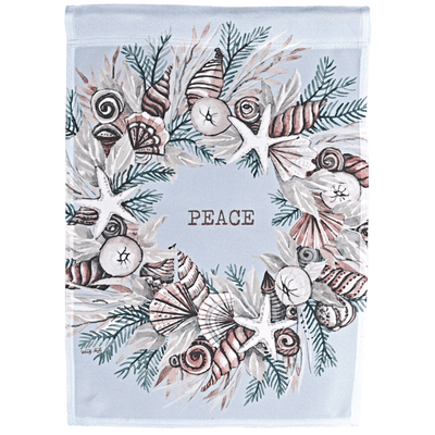 Flag Peace Christmas Wreath Garden Flag 13X18 Inches