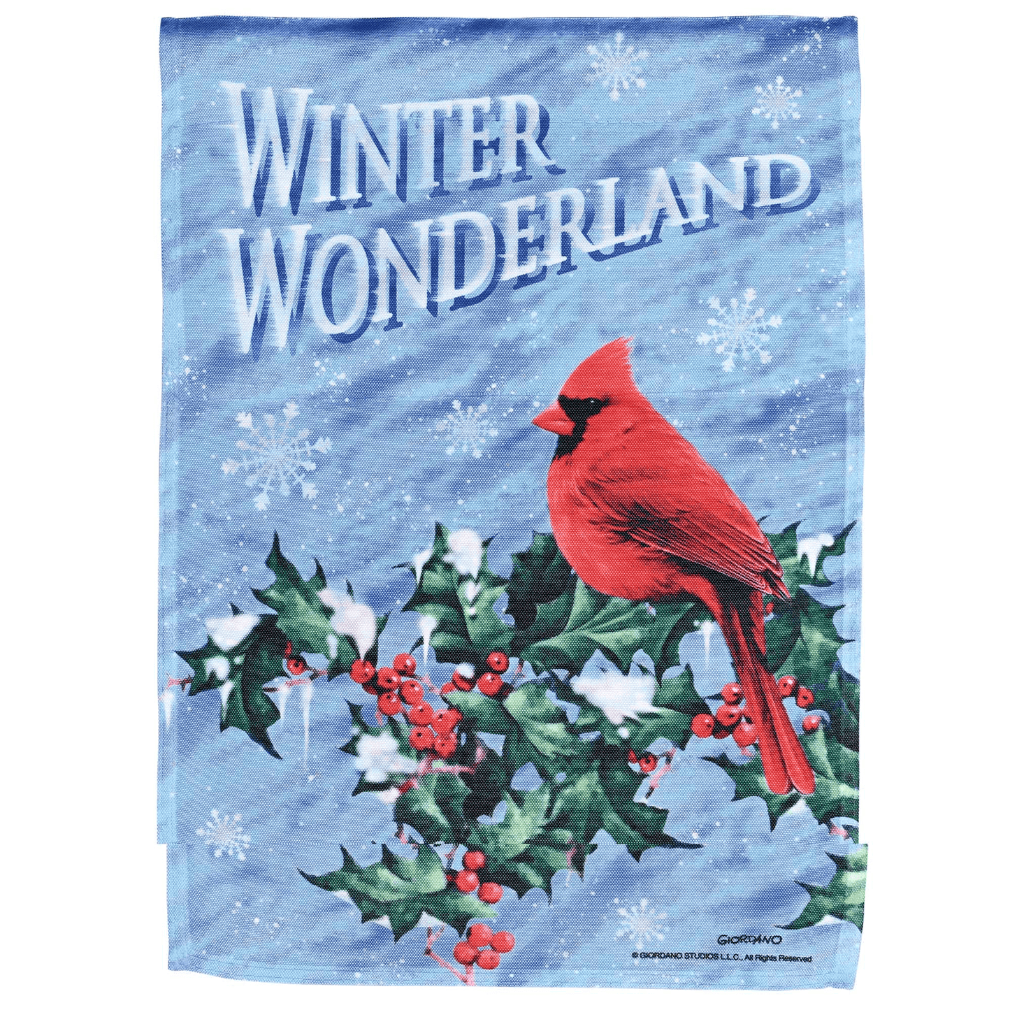 Cardinal Winter Wonderland Garden Flag 13X18 Inches