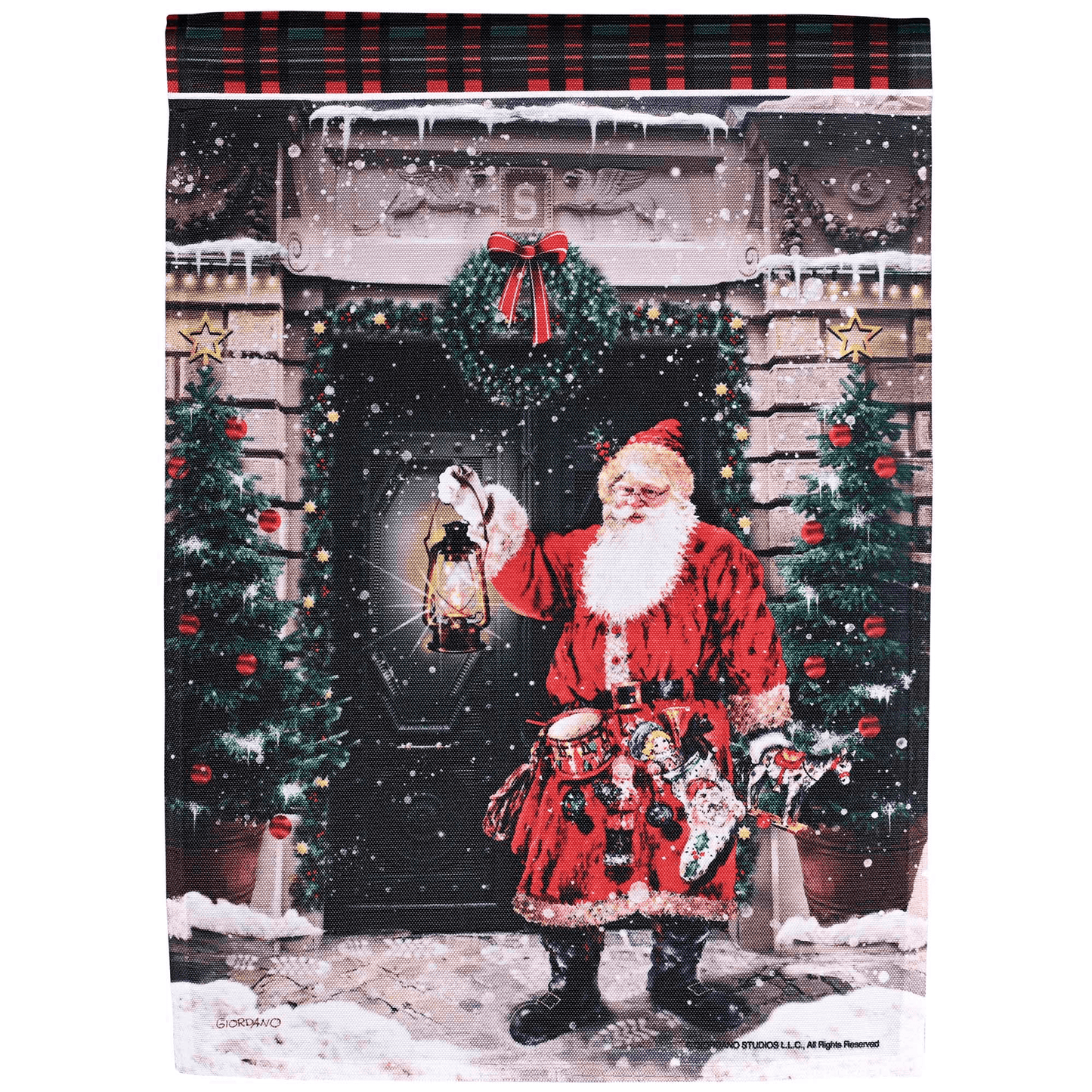 Sublimated Heavy-Duty Santa Garden Flag 13X18 Inches