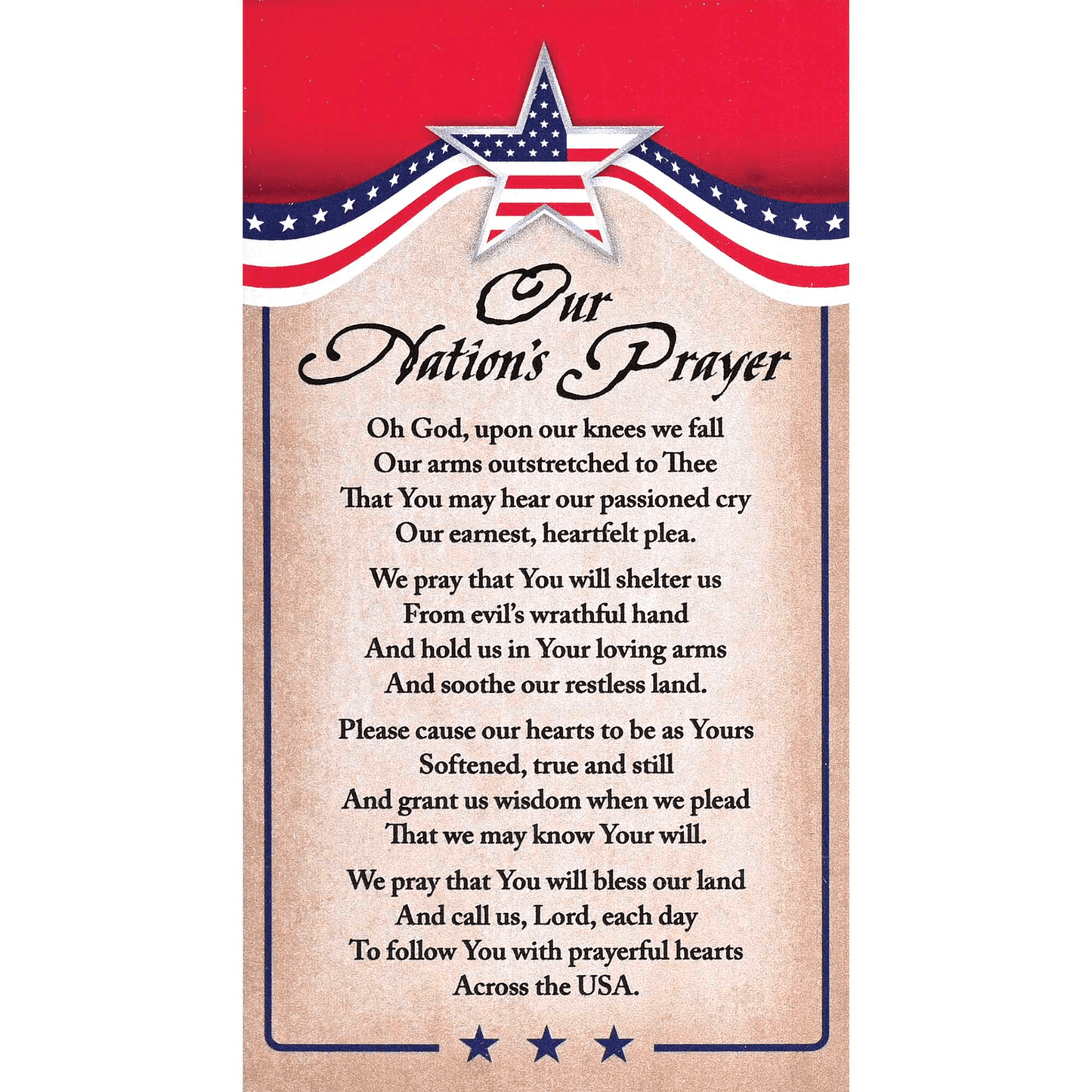 Our Nations Prayer Vinyl Magnet - 2.75 X 5 Inches, Pack Of Six