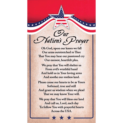 Our Nations Prayer Vinyl Magnet - 2.75 X 5 Inches, Pack Of Six